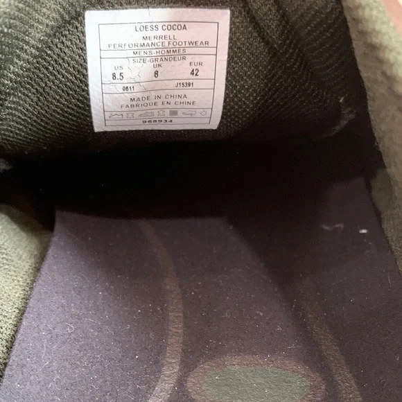 Merrell Loess Cocoa Performance Footwear Mens Size 8.5 Casual Comfort - Picture 8 of 8